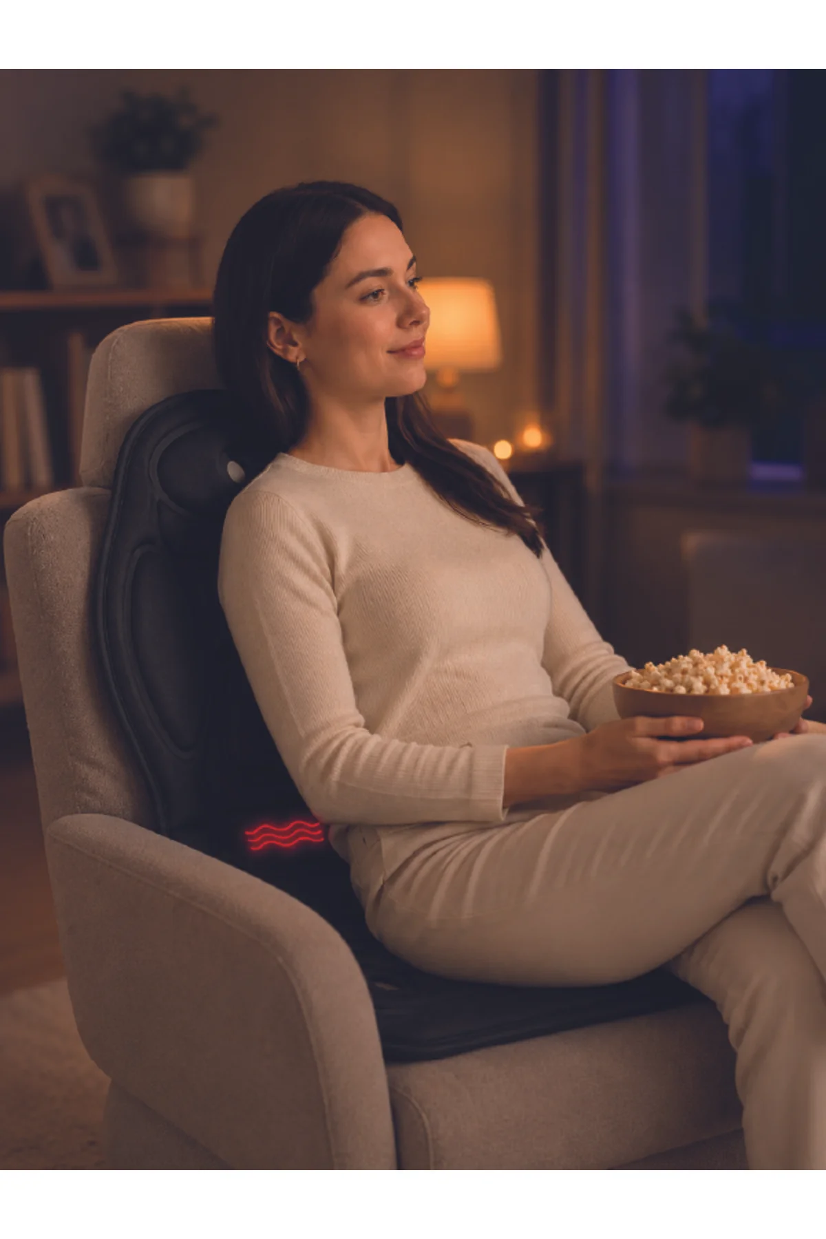 Titreşimli Isıtmalı Koltuk Tipi Masaj Minderi Ergonomik Tasarım - Görsel 2