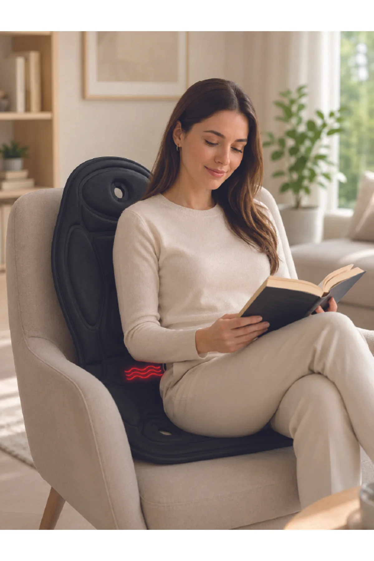 Titreşimli Isıtmalı Koltuk Tipi Masaj Minderi Ergonomik Tasarım - Görsel 4