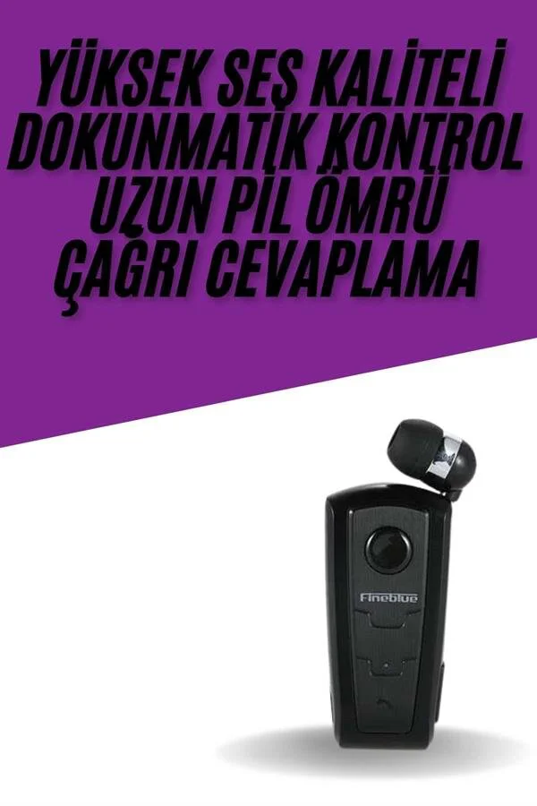 Titreşimli Makaralı Bluetooth Yaka Kulaklığı - 6 Saat Pil, Android Uyumlu ve Kablo Çözümü