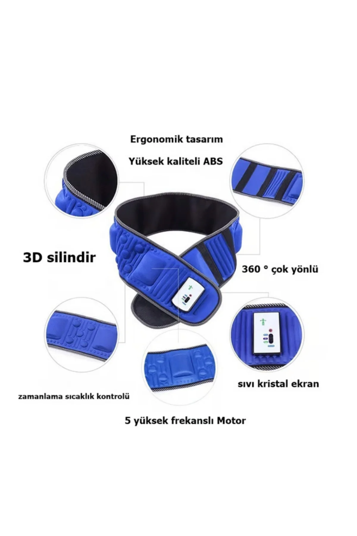 Titreşimli Masaj Kemeri Bel Karın Bölgesi Sıkılaştırıcı Masaj Cih
