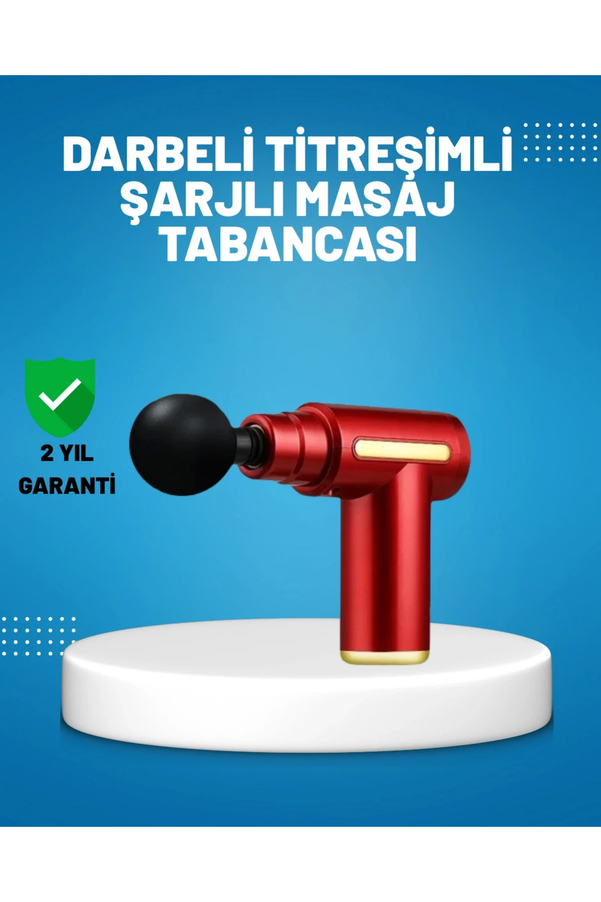 Titreşimli Masaj Tabancası 4 Başlıklı 6 Hız Ayarlı Kas Rahatlatıc