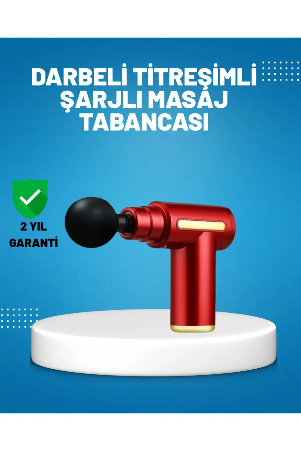 Titreşimli Masaj Tabancası 4 Başlıklı 6 Hız Ayarlı Kas Rahatlatıc