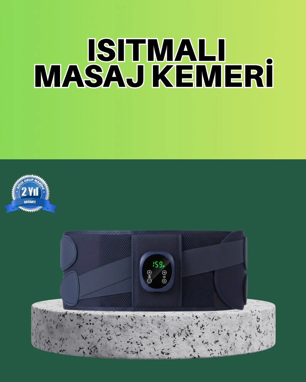 Titreşimli Masajlı Bel Kemeri Sessiz Çalışma 100 Cm Bel Uyumlu - Lisinya