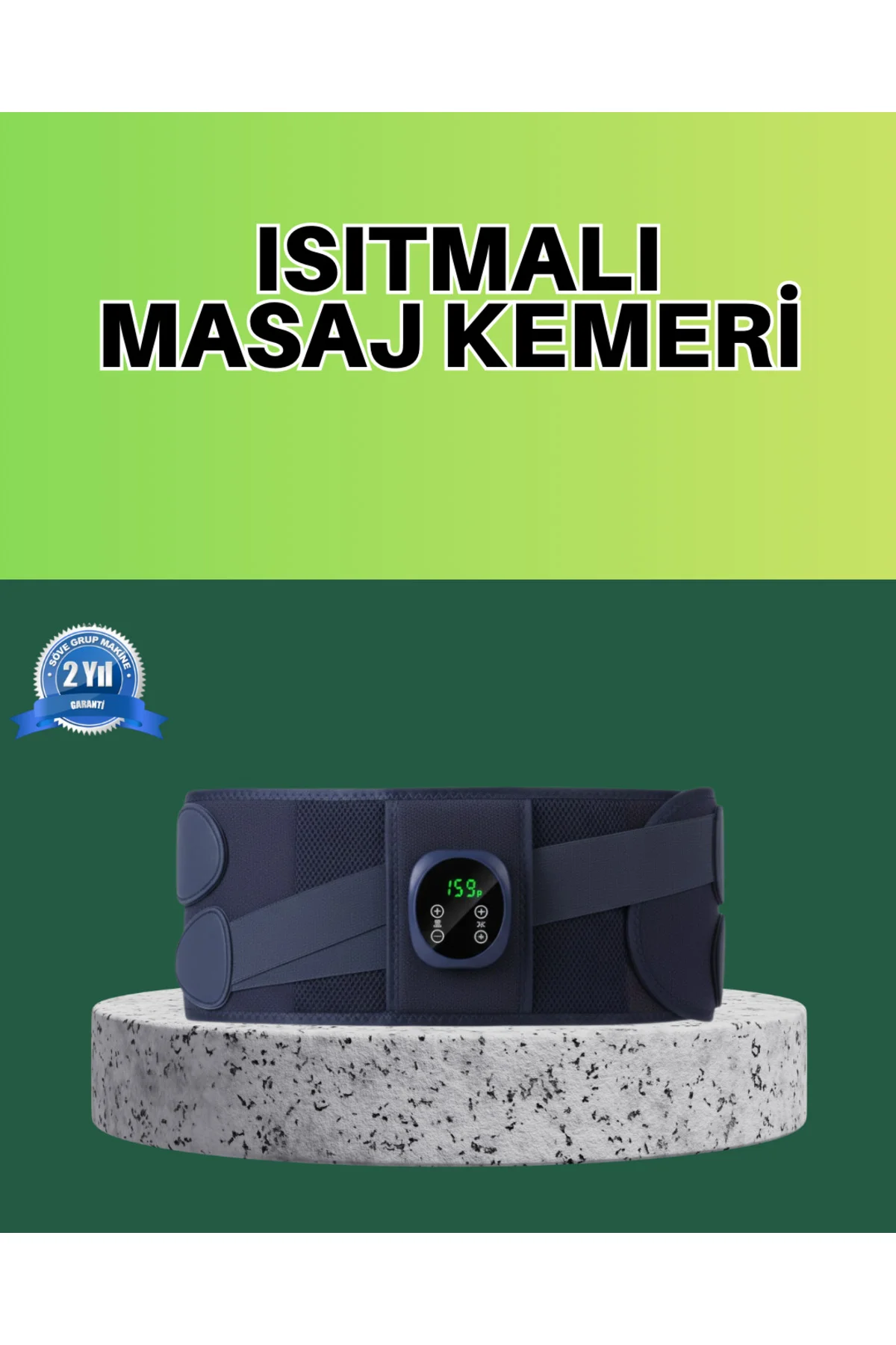 Titreşimli Masajlı Bel Kemeri Sessiz Çalışma 100 cm Bel Uyumlu