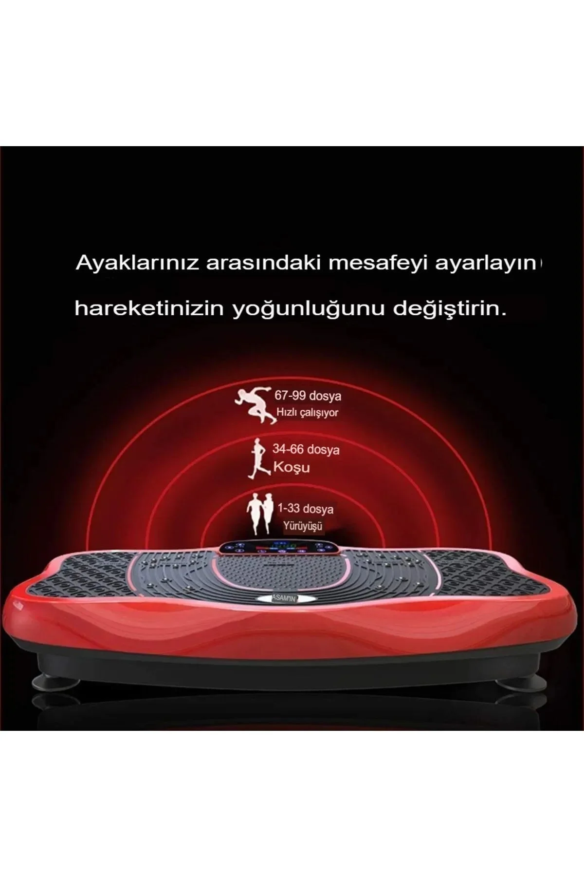 Titreşimli müzikli egzersiz plaka kırmızı renk tüm vücut spor masaj aleti - Ekipman &amp; Aksesuar