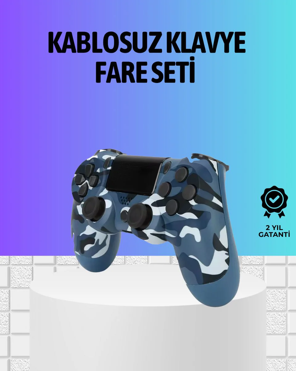 Titreşimli PS4 Kablosuz Oyun Kolu - Hassas Kontrol ve 10m Uzun Menzil Bağlantı