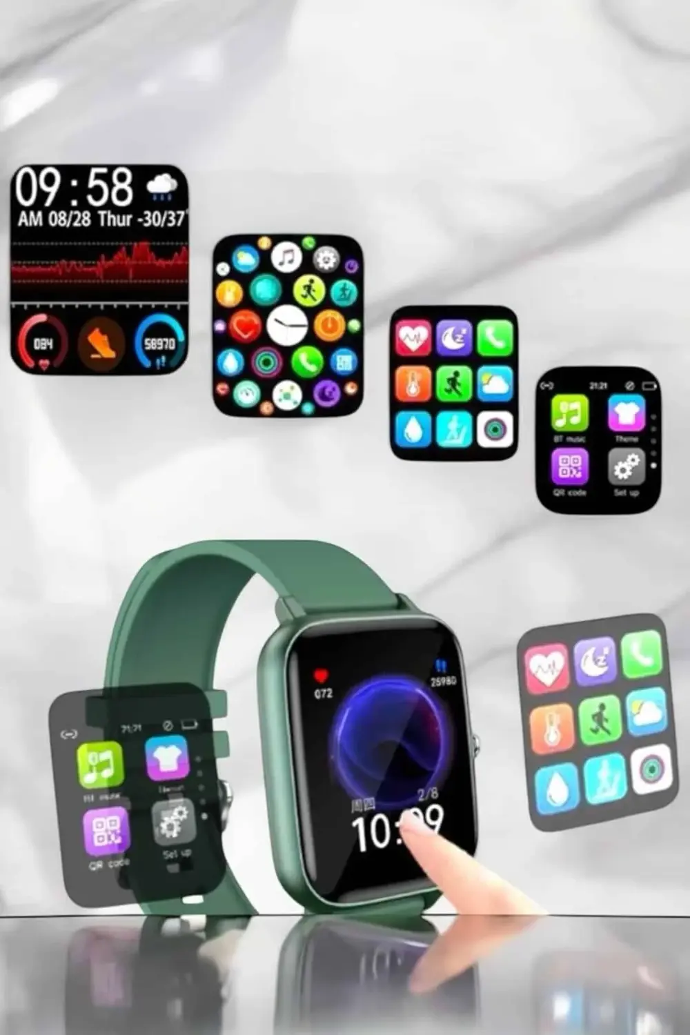 Titreşimli, Sağlık Takipli, Yeni Nesil Akıllı Saat 400mAh Batarya