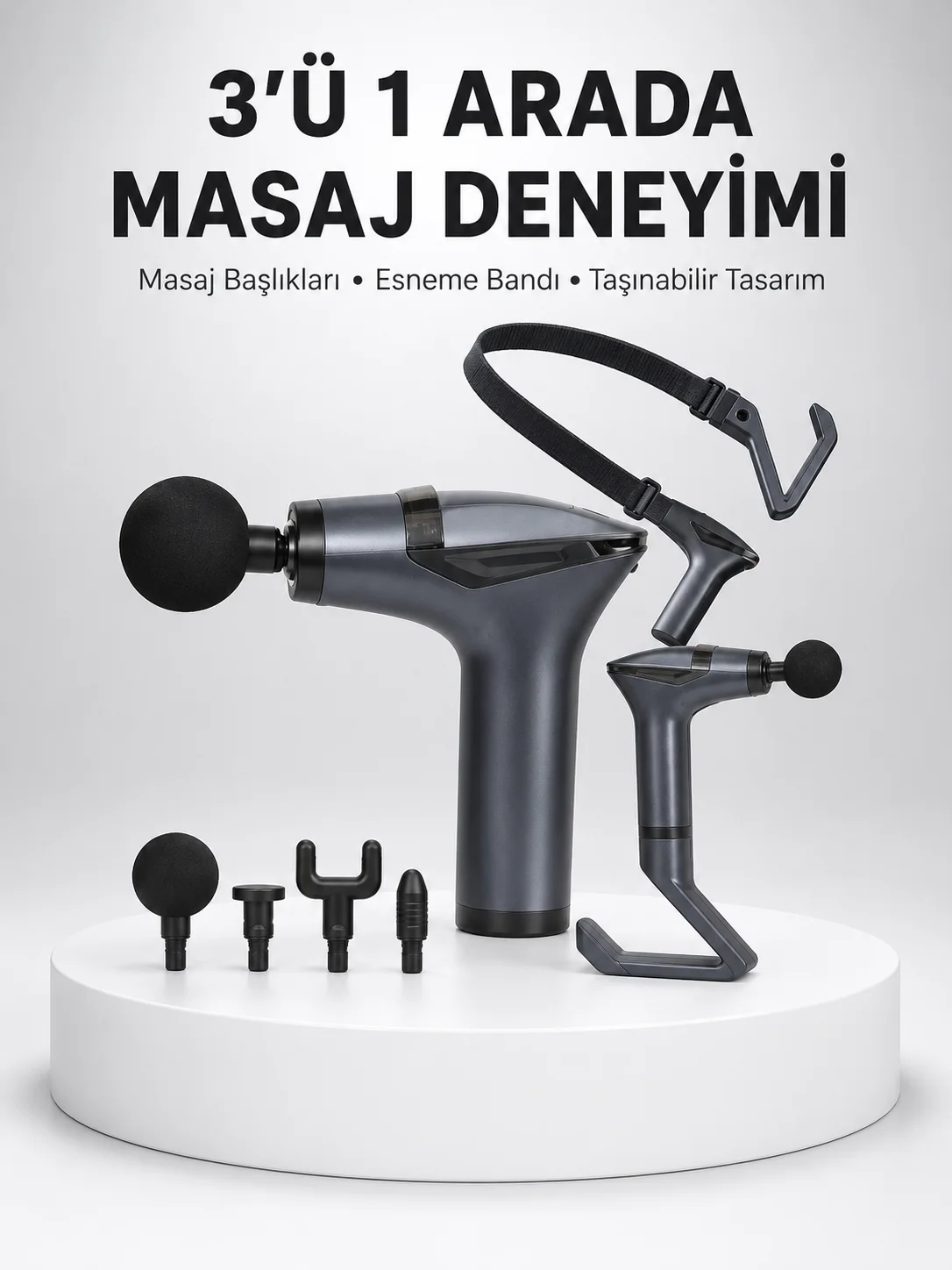 Titreşimli Şarjlı Masaj Aleti 3in1 Fonksiyonel Çok Amaçlı Model Yeni Nesil