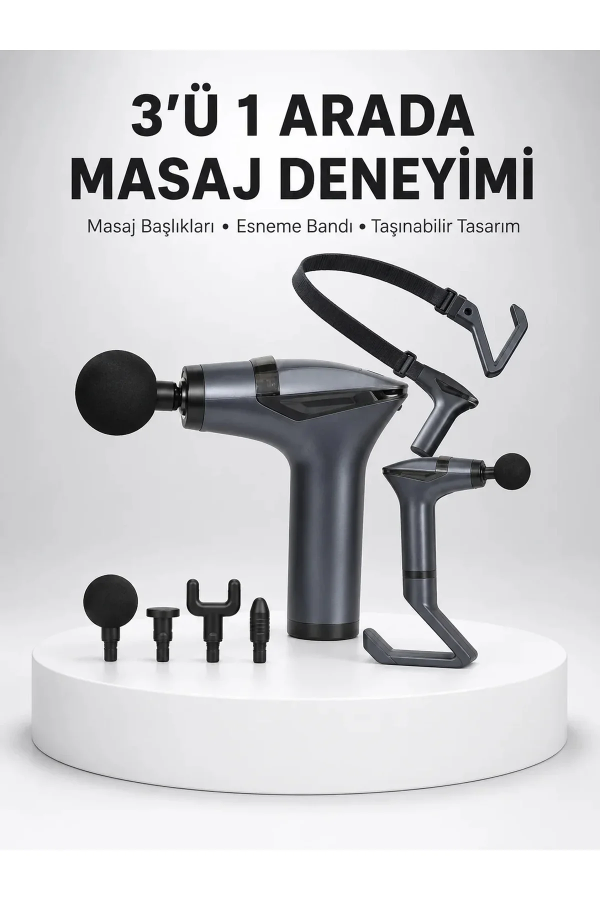 Titreşimli Şarjlı Masaj Aleti 3in1 Fonksiyonel Çok Amaçlı Model Yeni Nesil