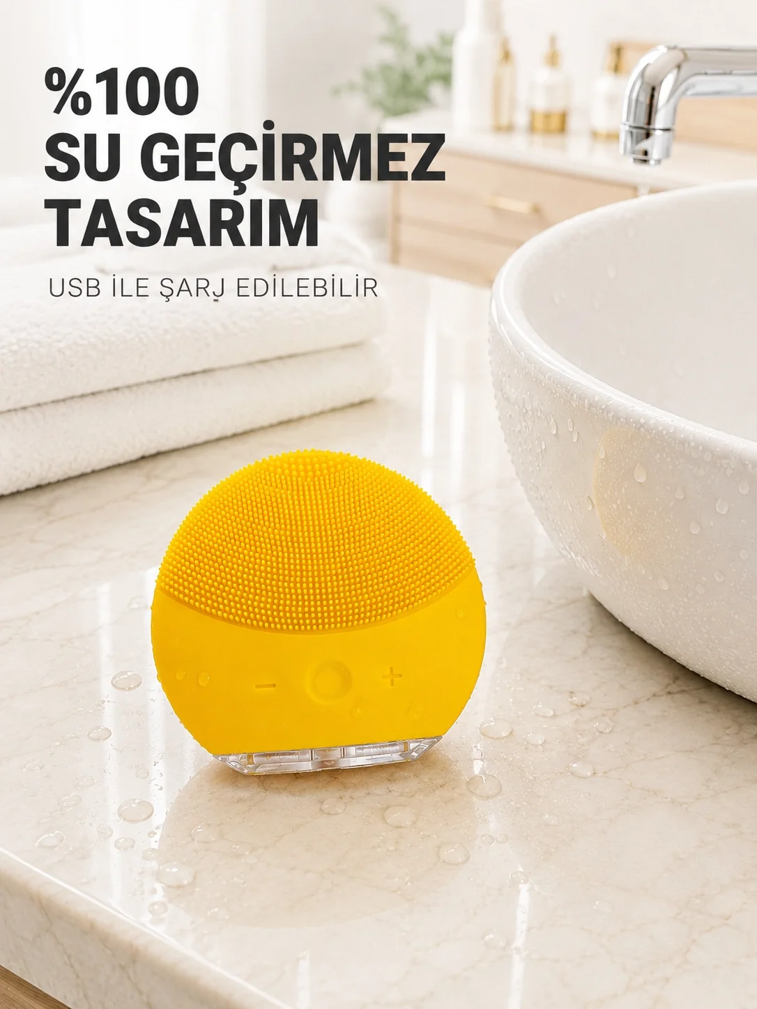 Titreşimli Silikon Yüz Temizleme Cihazı Ayarlanabilir Yoğunluk Su Geçirmez Titreşimli Silikon Yüz Temizleme Cihazı Ayarlanabilir Yoğunluk Su Geçirmez