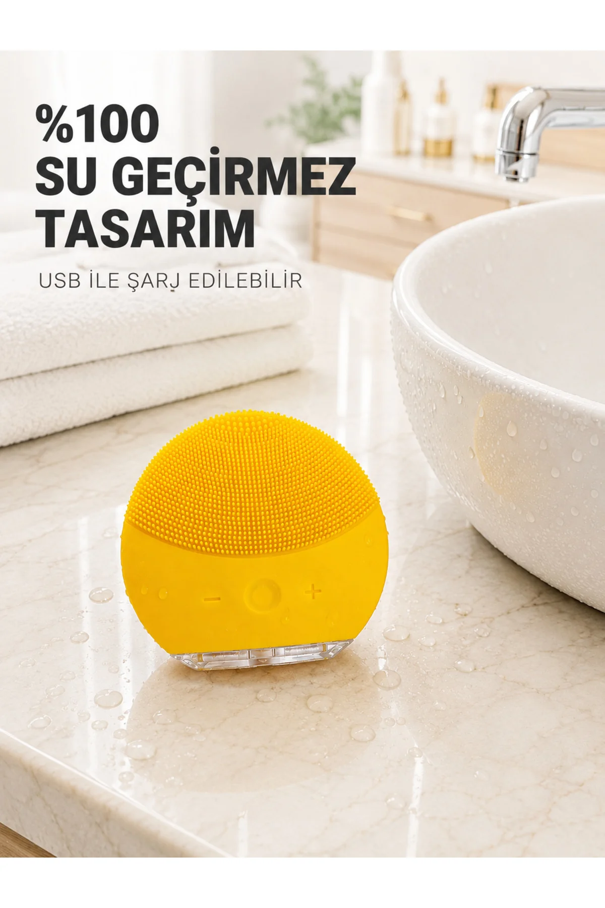 Titreşimli Silikon Yüz Temizleme Cihazı Ayarlanabilir Yoğunluk Su Geçirmez Titreşimli Silikon Yüz Temizleme Cihazı Ayarlanabilir Yoğunluk Su Geçirmez