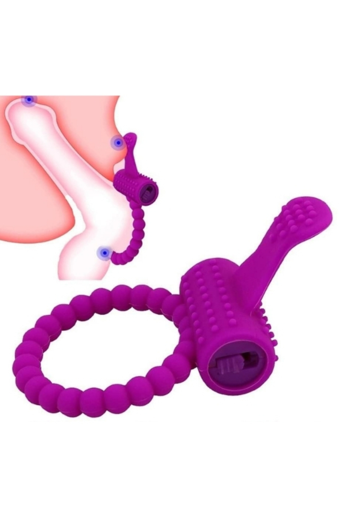 Titreşimli Tırtıklı Dilli Penis Halkası Titreşimli Tırtıklı Dilli Penis Halkası