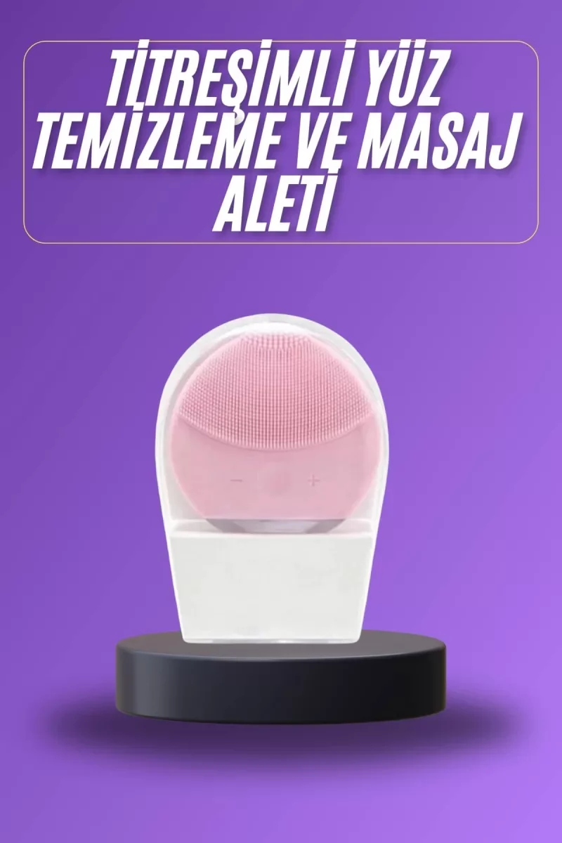 Titreşimli Yüz Masaj Aleti Titreşimli Makyaj Temizleme Cihazı - L