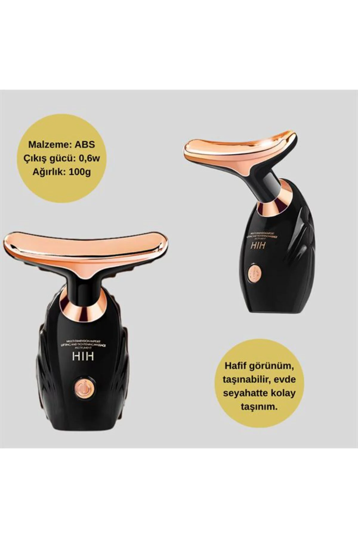 Titreşimli Yüz ve Boyun Masaj Aleti Lifting Etkili Cilt Bakım Cih