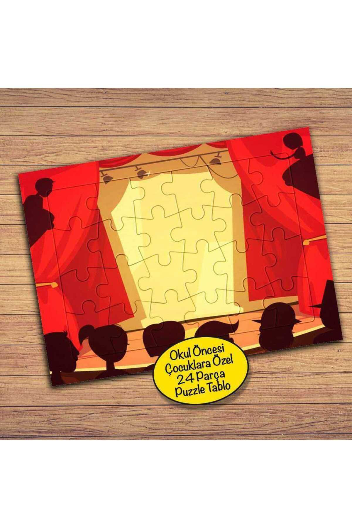 Asilmeydan Tiyatro Sahnesi-Seyirciler 24 Parça Çocuklara Özel Yapboz Tablo-0