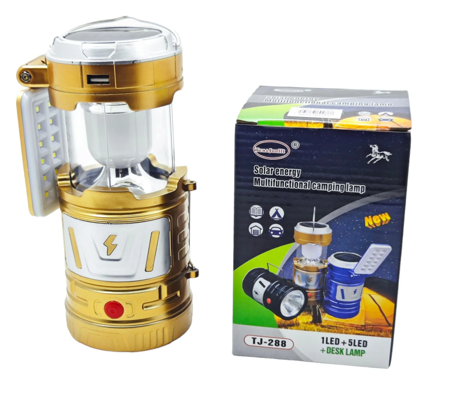 Tj-288   Ten&amp;Junht Solar Şarjlı Led Fanus+Fener