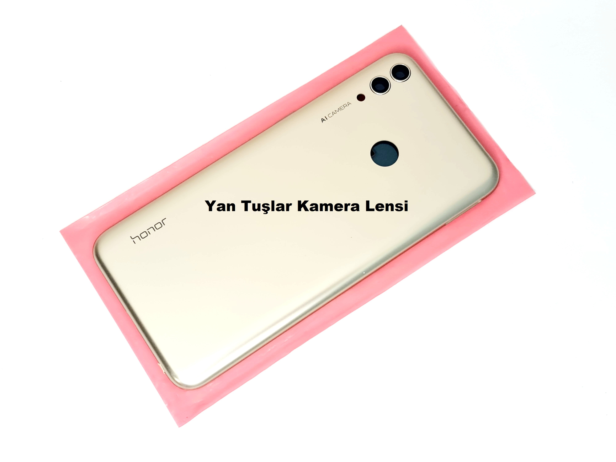Tkgz Huawei Uyumlu Honor 8C Kasa Arka Kapak Pil Kapağı GOLD