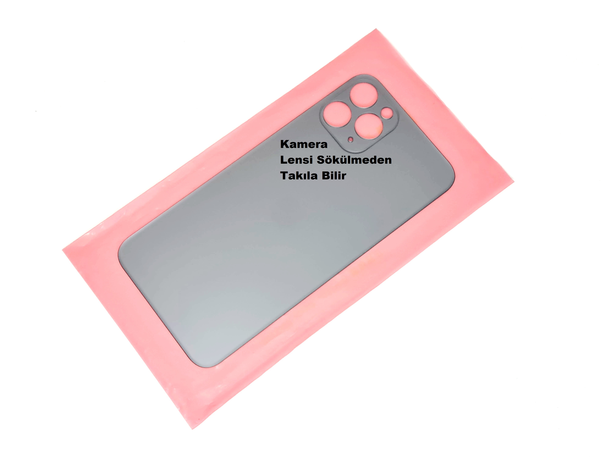 Tkgz İPhone 11 PRO Arka Pil Batarya Kapağı (CAM+B-7000) MAVİ