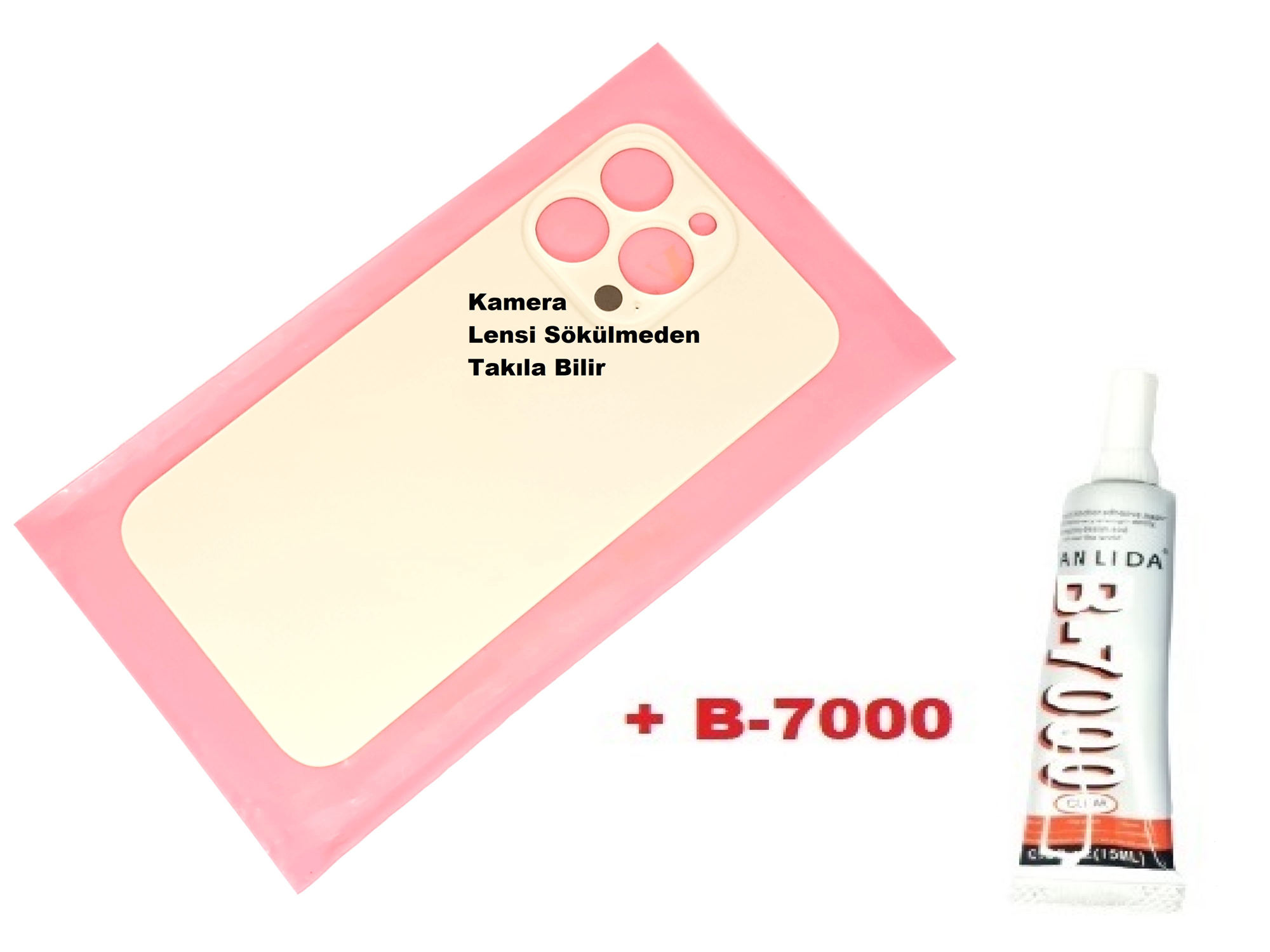 Tkgz İPhone 13 PRO Arka Pil Batarya Kapağı (CAM+B-7000) GOLD Tkgz İPhone 13 PRO Arka Pil Batarya Kapağı (CAM+B-7000) GOLD