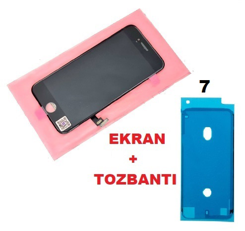 Tkgz İPhone 7 Lcd Ekran dokunmatik (+TOZBANTI LW Marka) SİYAH
