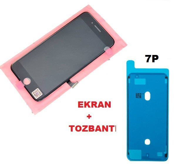 Tkgz İPhone 7 PLUS Lcd Ekran dokunmatik (+TOZBANTI LW Marka) SİYA