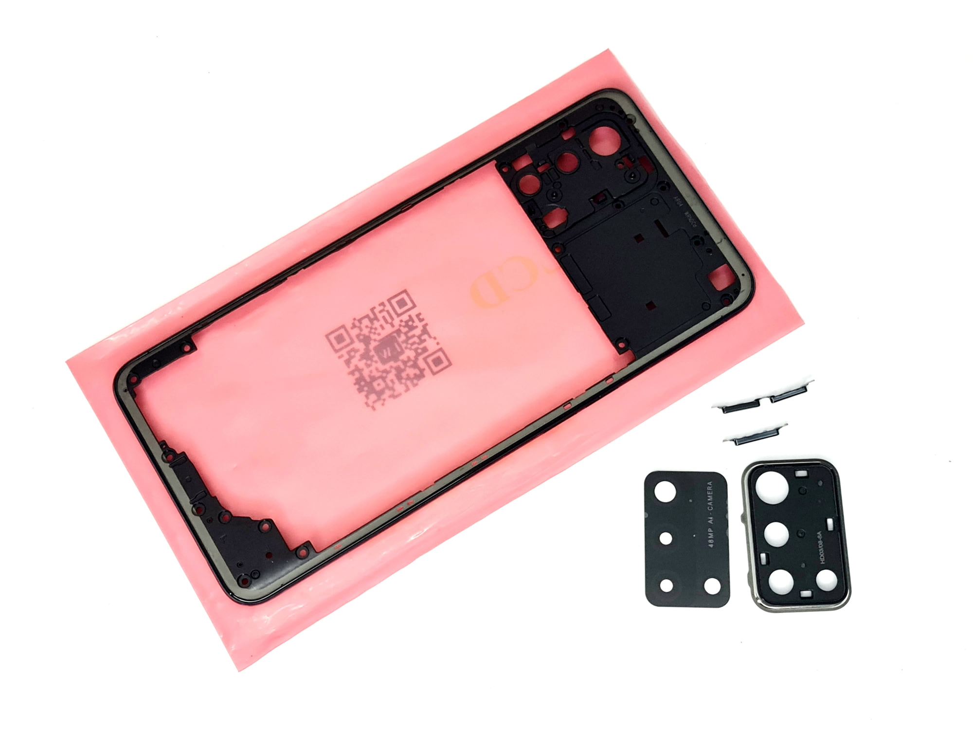 Tkgz Oppo A74 KASA Arka Pil Batarya Kapağı (TAMİR SETİ) SİYAH