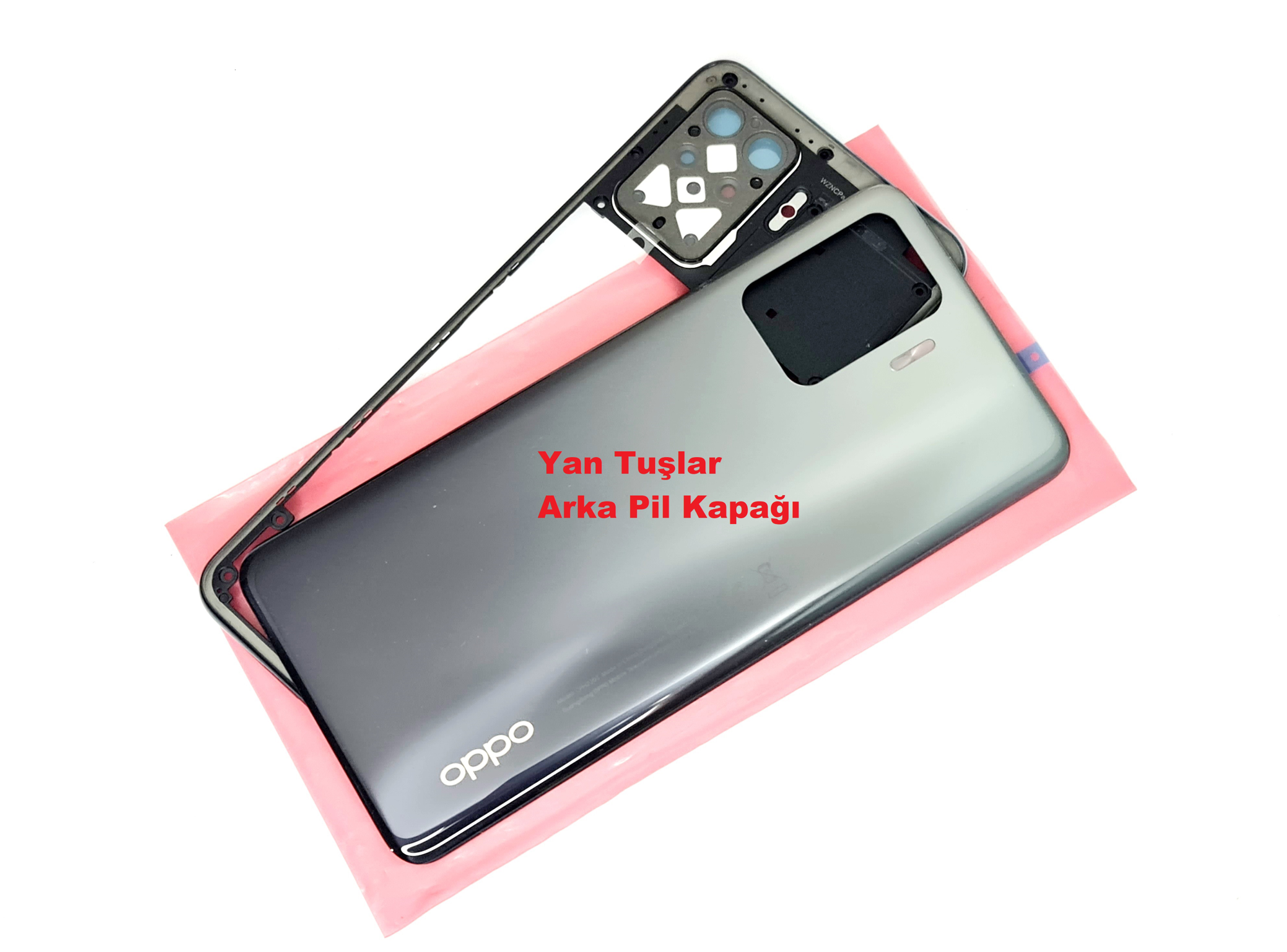 Tkgz Oppo Reno 5 Lite kasa Arka Pil Batarya Kapağı Siyah Tkgz Oppo Reno 5 Lite kasa Arka Pil Batarya Kapağı Siyah