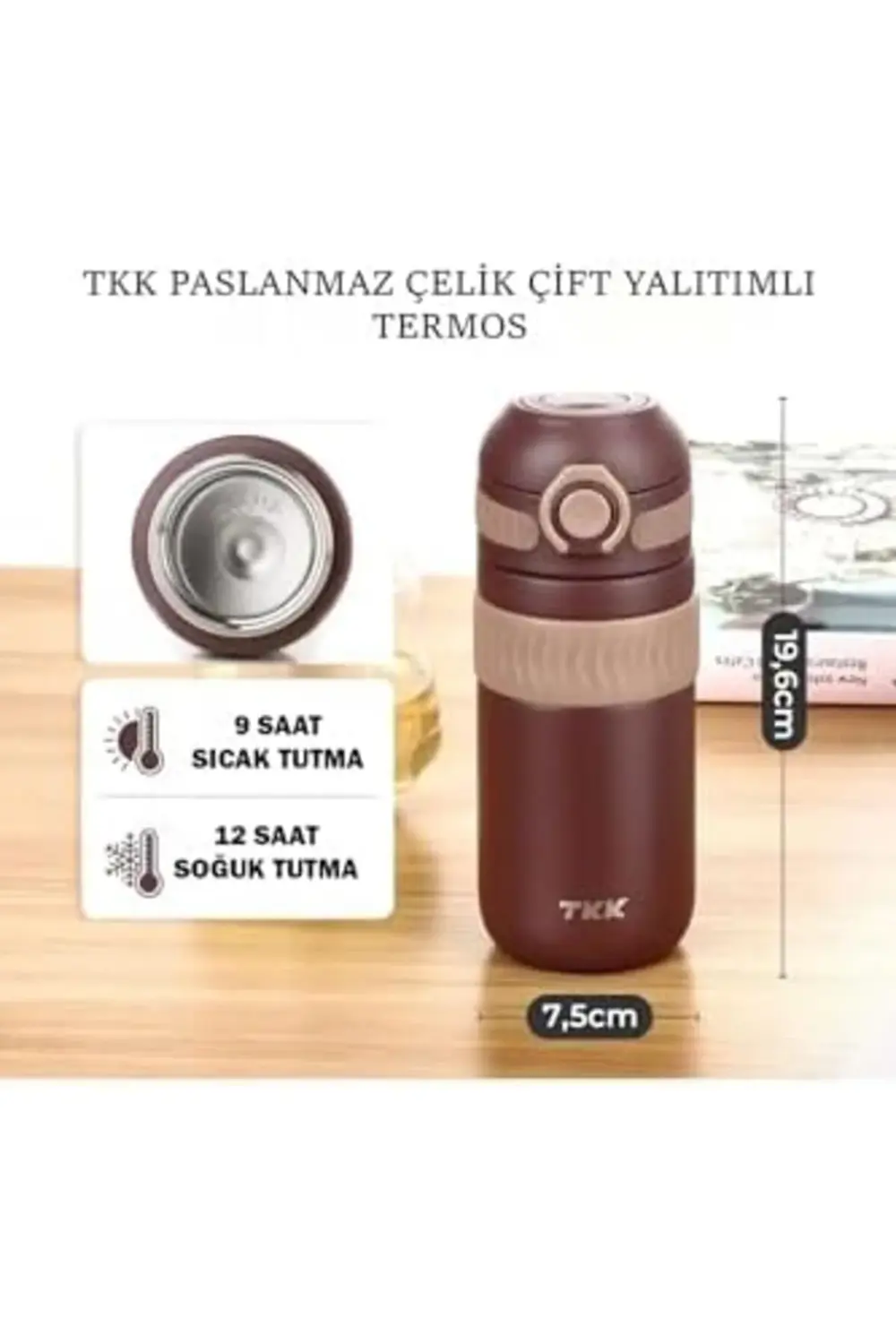TKK 450ml Rahat İçim Çift Yalıtımlı Paslanmaz Çelik Termos Matara