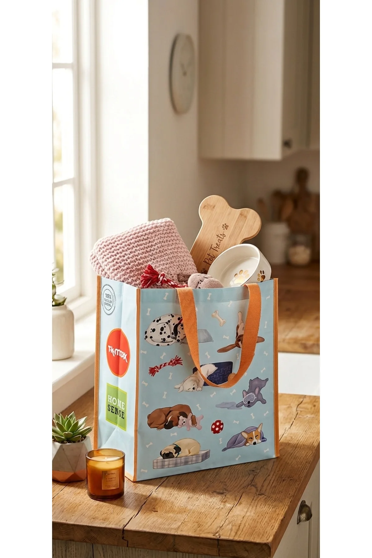 Tkmaxx Köpek Desenli Alışveriş Çantası