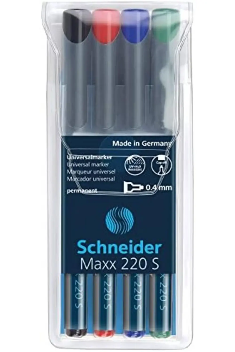 TknszrShop 220 S Universal-keçe kalem (kalıcı) 4'lü kılıf siyah/k