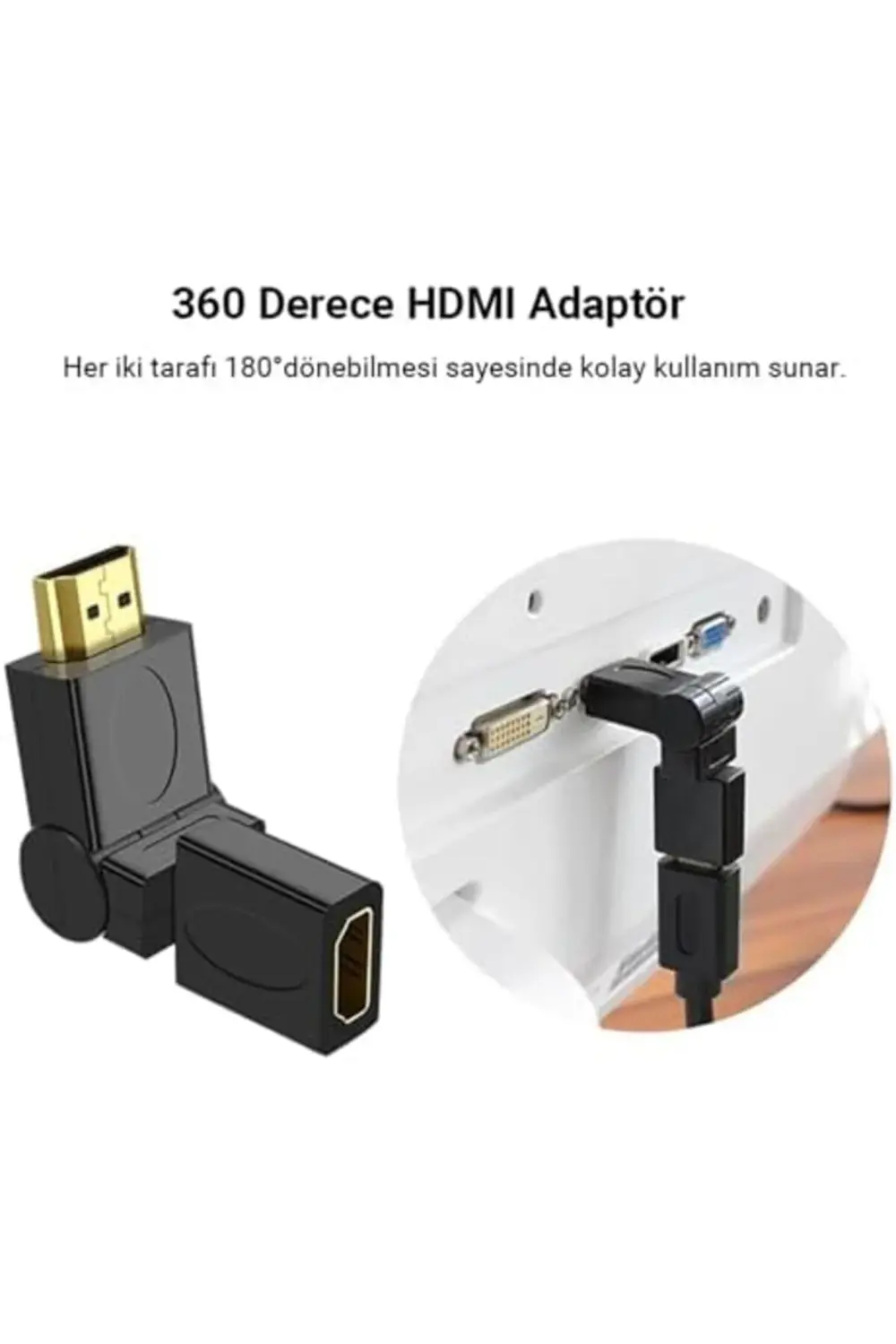 TknszrShop 360 Derece HDMI to HDMI Dönüştürücü En Yeni 1127289
