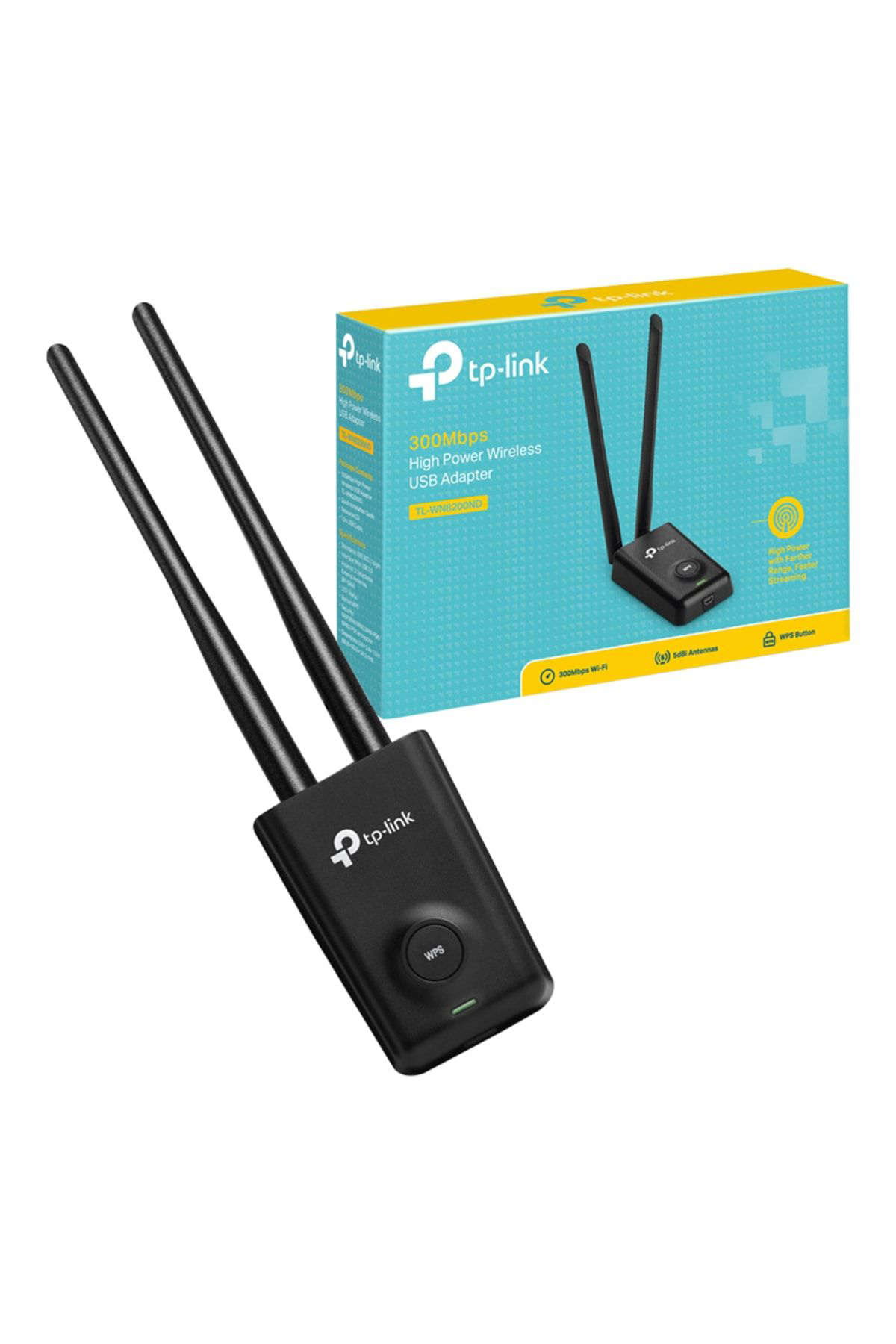 Tp-Link Tl-Wn8200nd Kablosuz 300Mbps Yuksek Guclu Usb Sinyal Alici