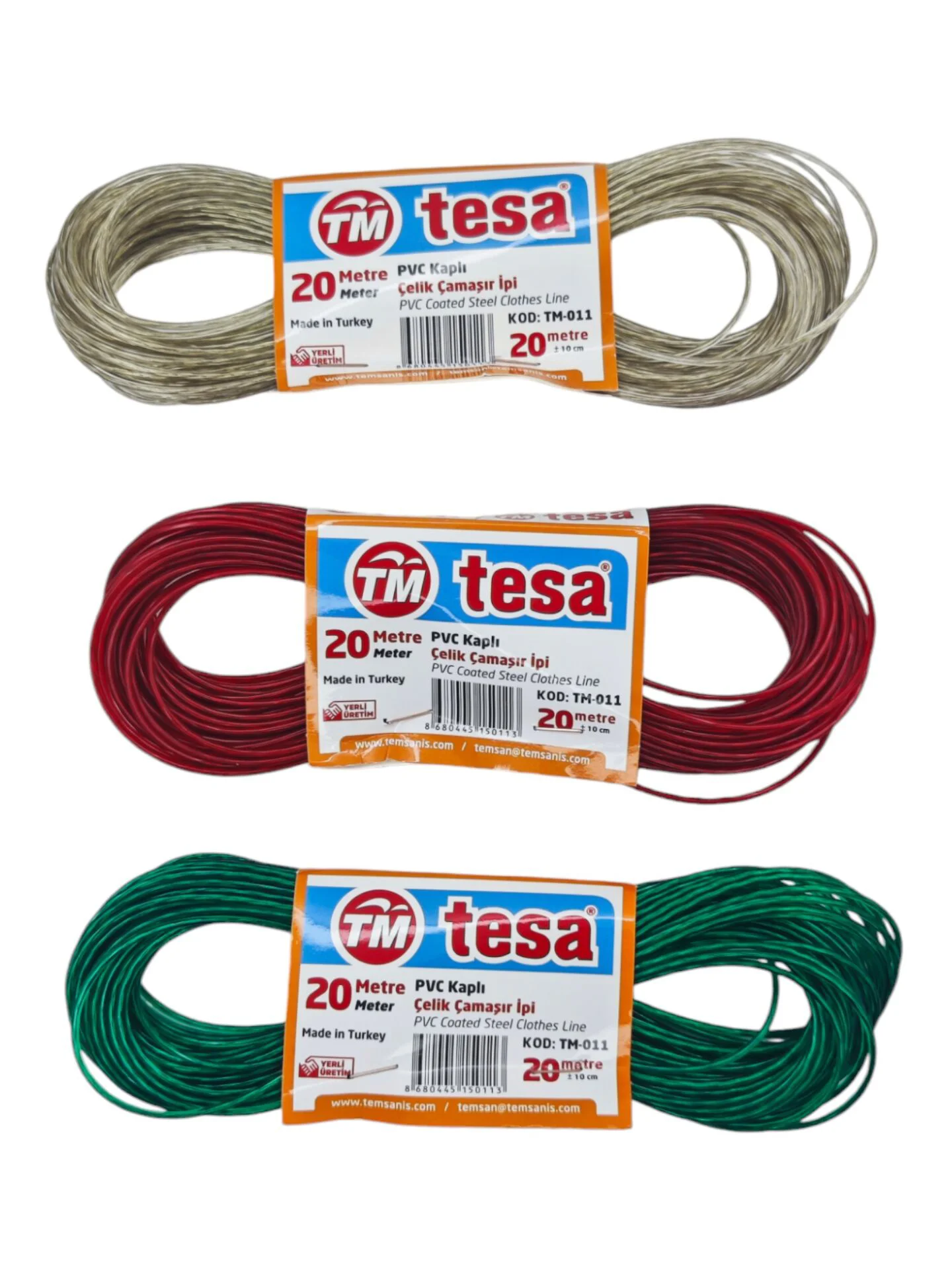 TM-011   Tesa Pvc Kaplı Çelik Çamaşir İpi 20m