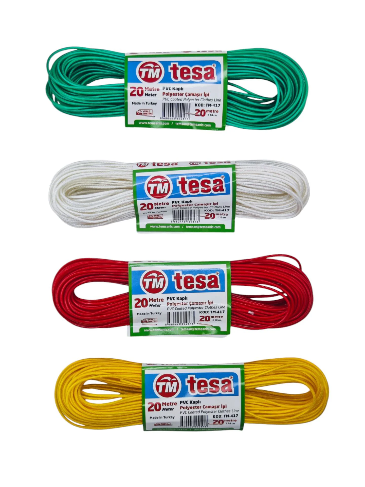 TM-417   Tesa Pvc Kaplı Polyester Çamaşir İpi 20m