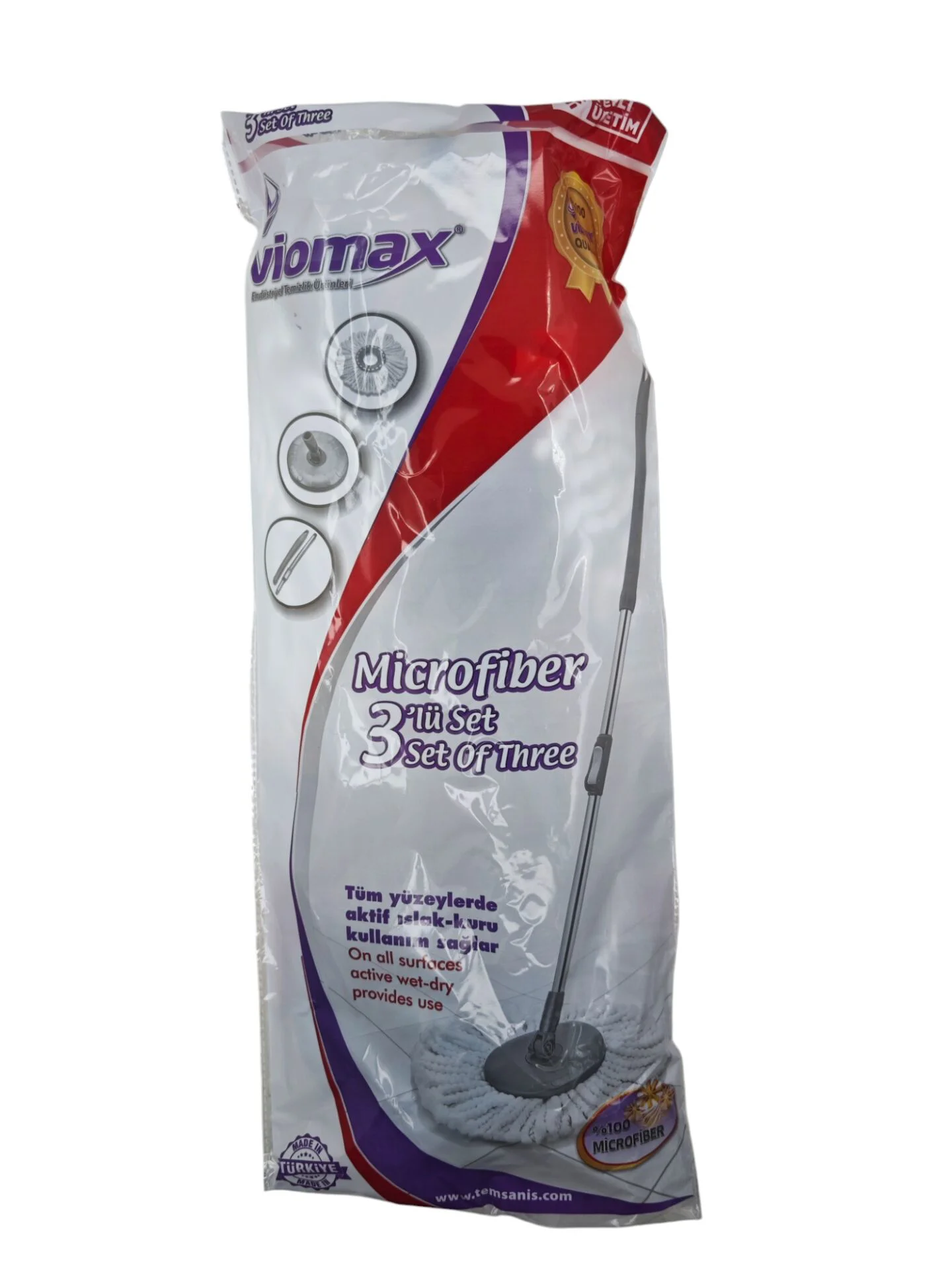 TM-778   Viomax 360° 3lü Mikrofiber Mop Seti