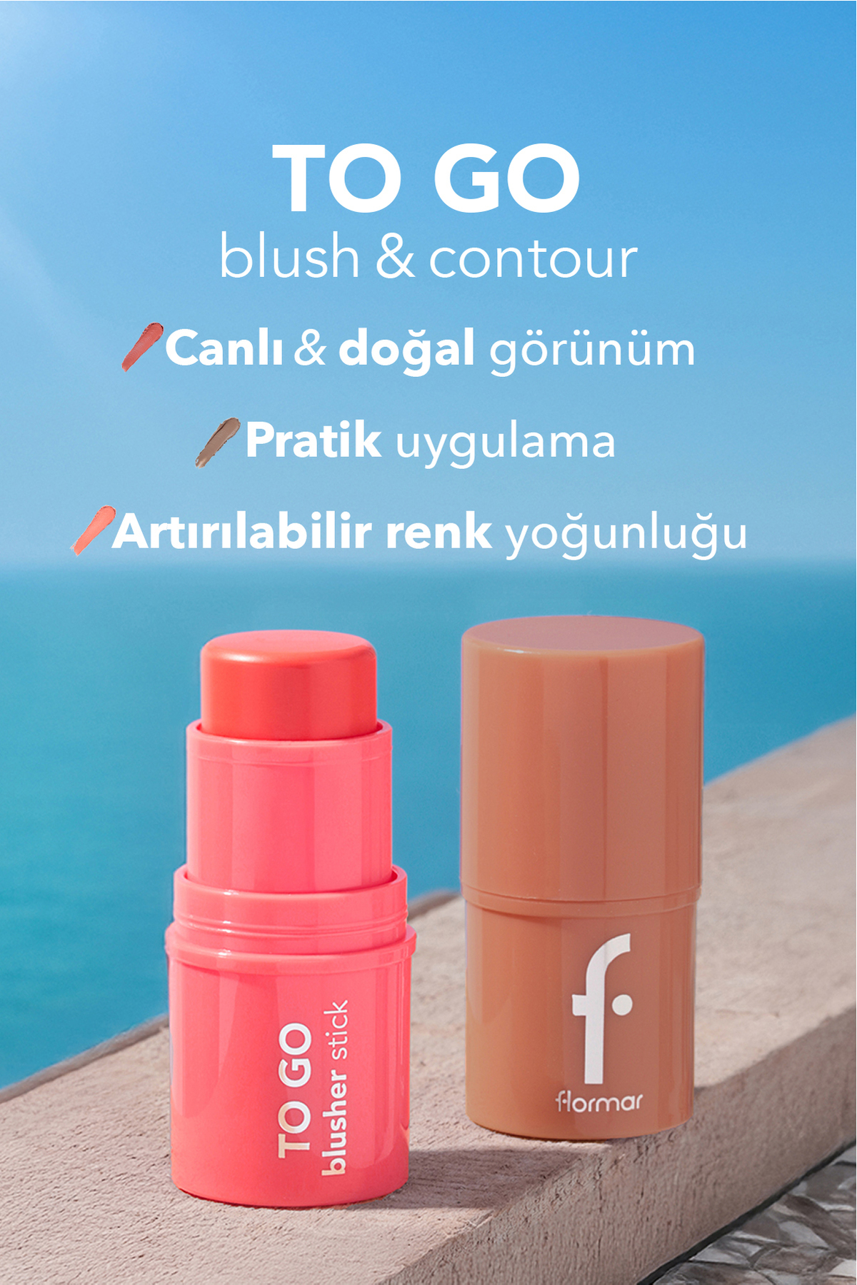 To Go Doğal Bitişli & Nemlendirme Etkili Kremsi Stick Bronzer - 0
