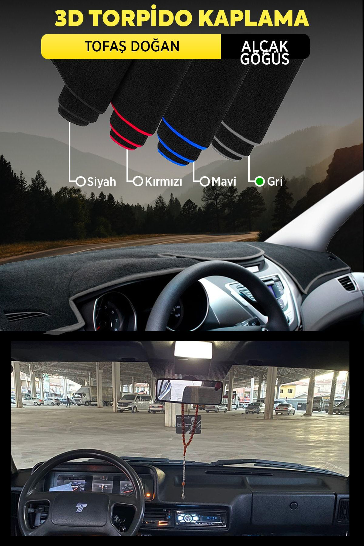 Tofas Dogan Alcak Gogus 3d Torpido Koruma Kılıfı - Ön Göğüs Kapla