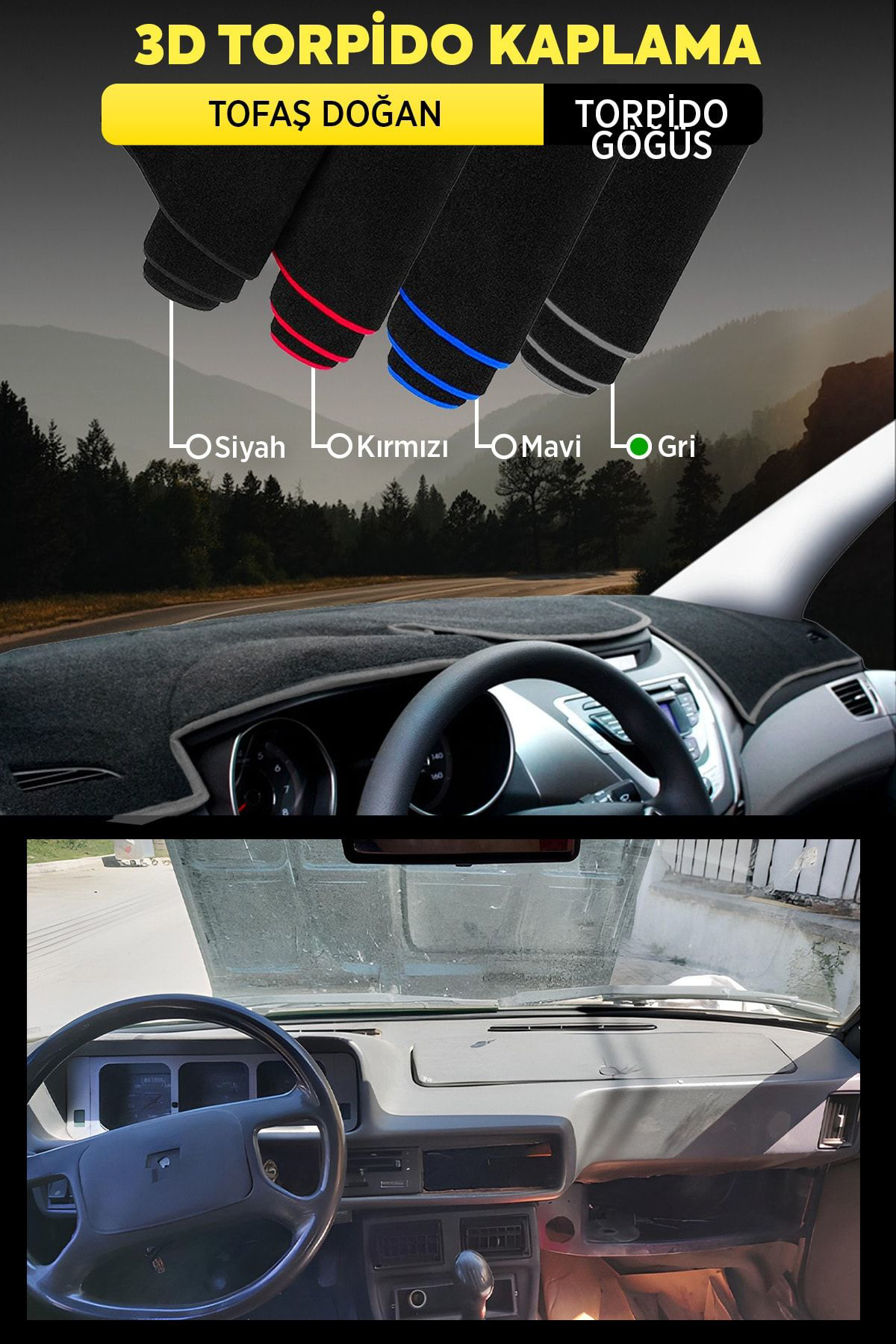 Tofas Dogan Torpıdo Gogus 3d Torpido Koruma Kılıfı - Ön Göğüs Kap