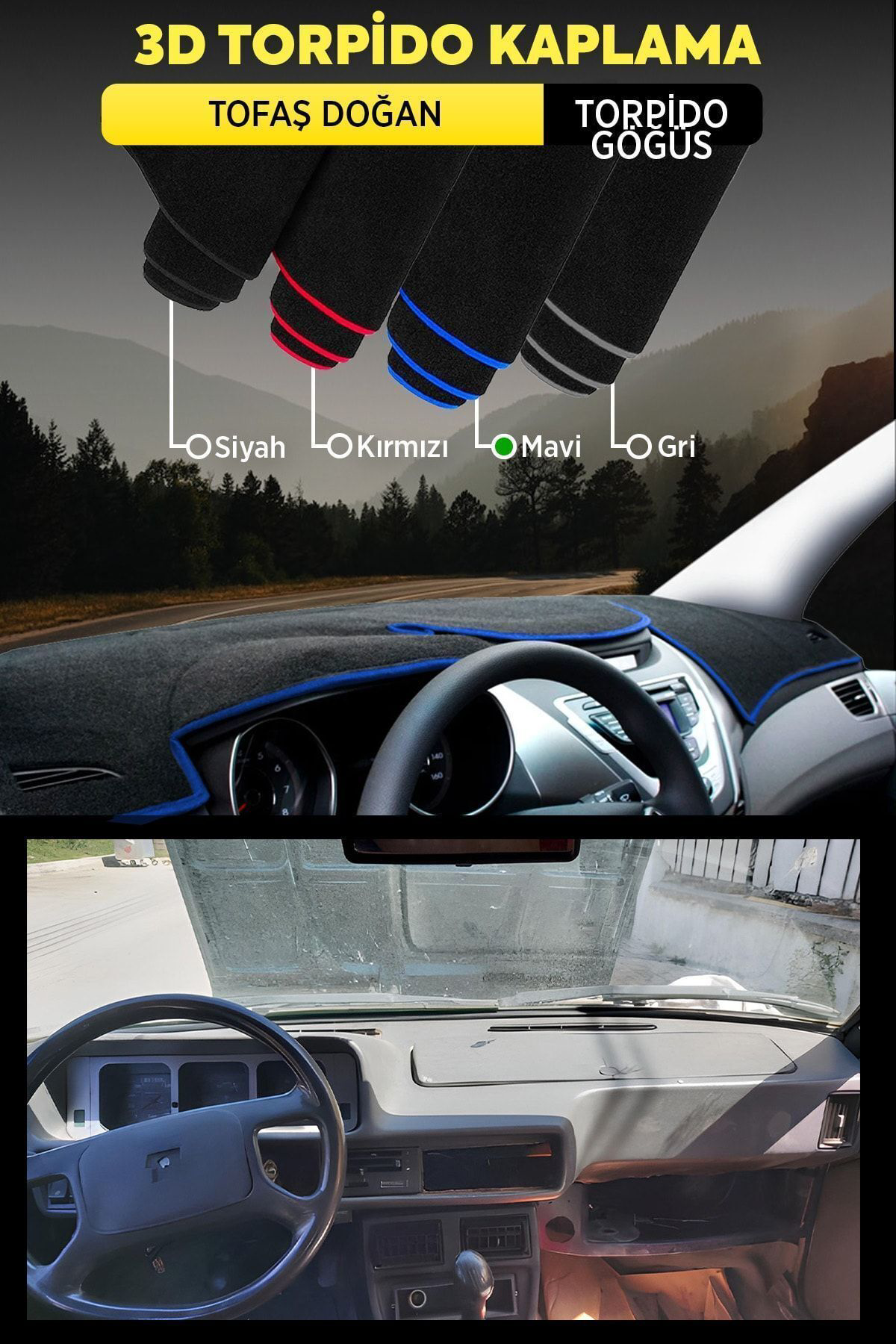 Tofas Dogan Torpıdo Gogus 3d Torpido Koruma Kılıfı - Ön Göğüs Kap