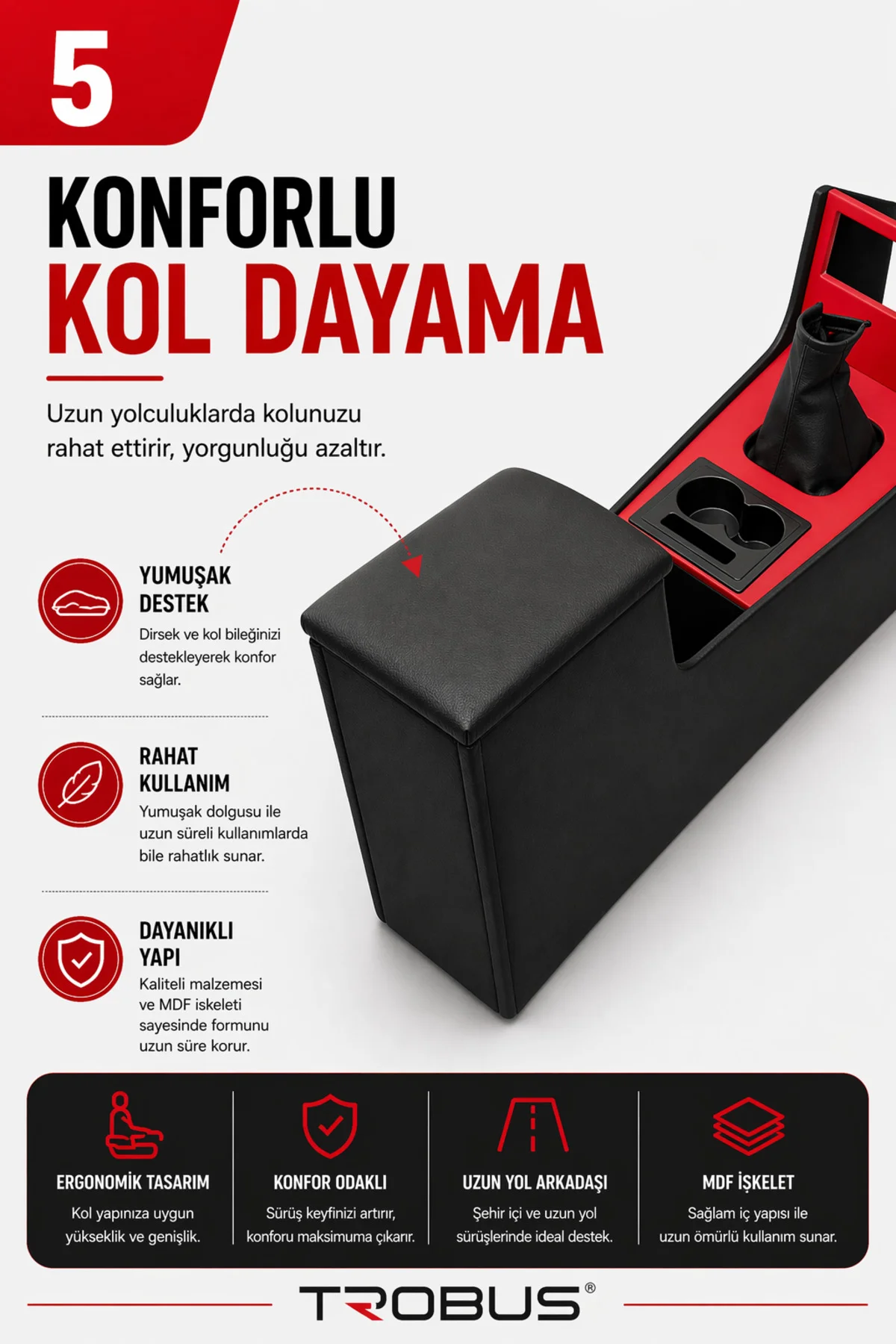 Tofaş Kartal 1988-2002 Yeni Kasa Tam Boy Orta Konsol Kol Dayama B