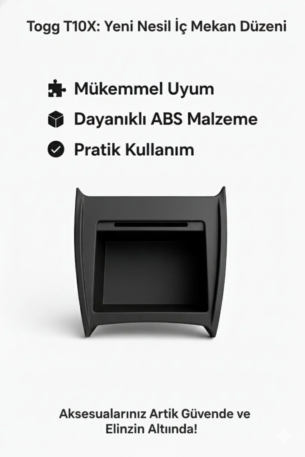 Togg T10X Ön Konsol Ara Saklama Kutusu: Kusursuz Düzen ve Ekstra 