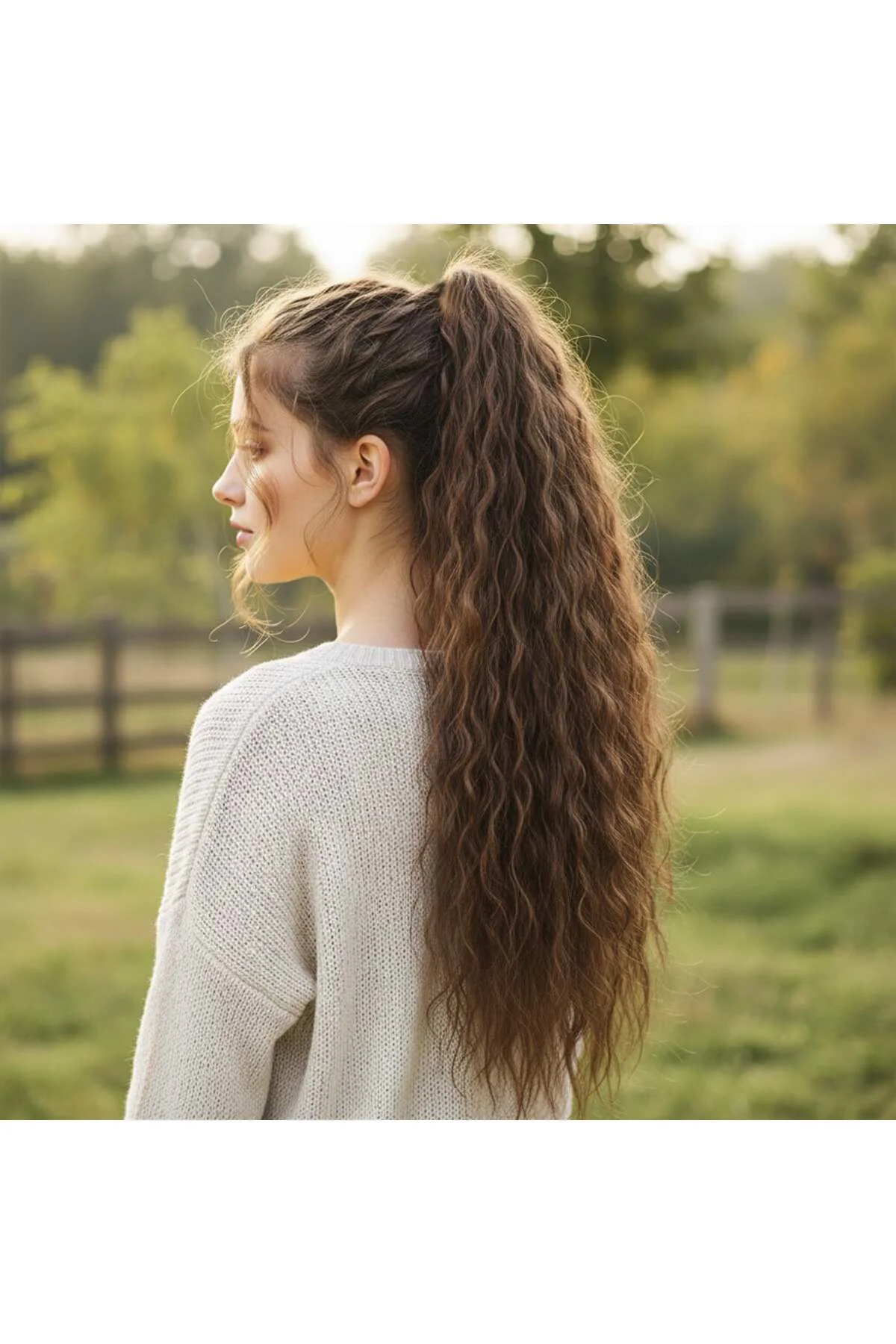 Tokalı Kabarık Dalgalı At Kuyruğu / Kumral