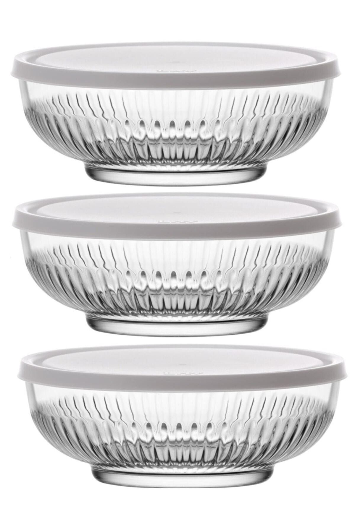 Tokyo Saklama Kabı 3'lü (880 CC) Gri Kapaklı