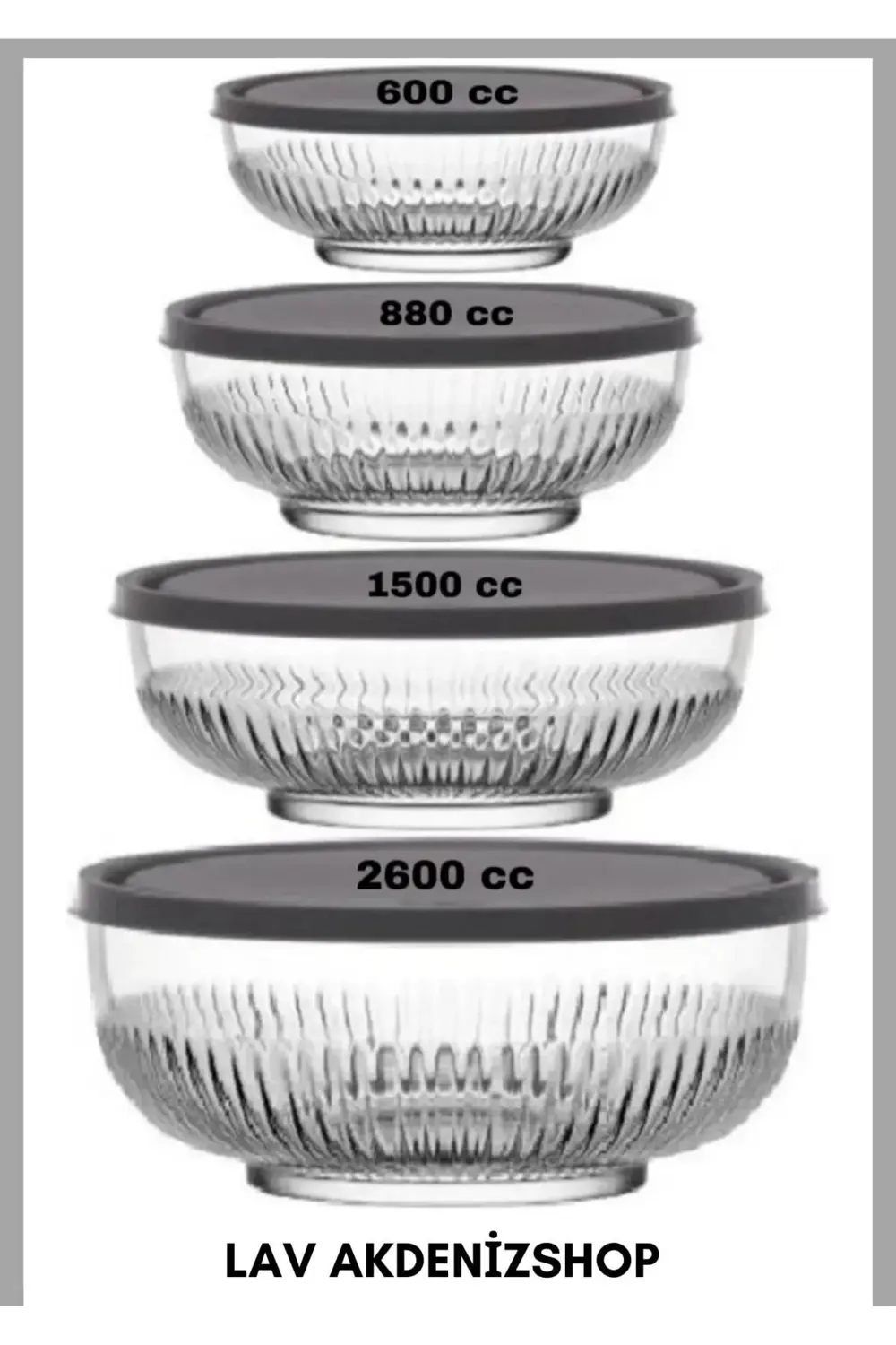 Tokyo Saklama Kabı 4' Lü (2600-1500-880-600)