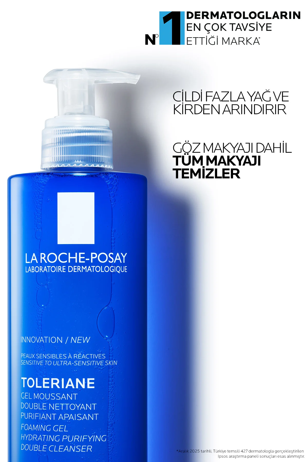Toleriane Hassas Ciltler Dahil Tüm Cilt Tipleri İçin Nemlendirme Etkili Yüz Temizleme Jeli 400 ml - Görsel 2