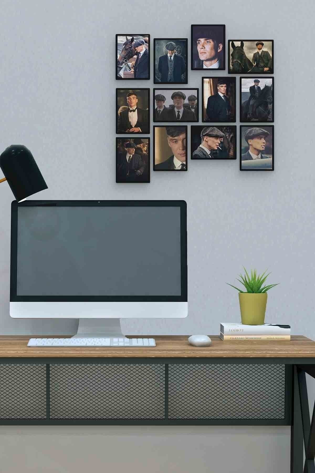 Pi Dekorasyon Tom Shelby 12 Parça Mdf (Ahşap) Tablo Ofis Boyu 