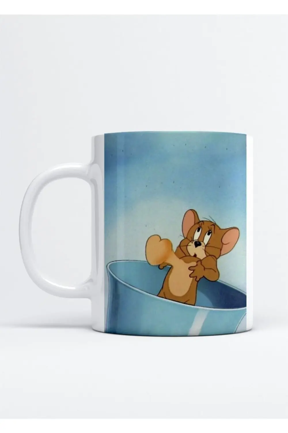 Tom Ve Jerry Kalp Baskılı Porselen Kupa Bardak
