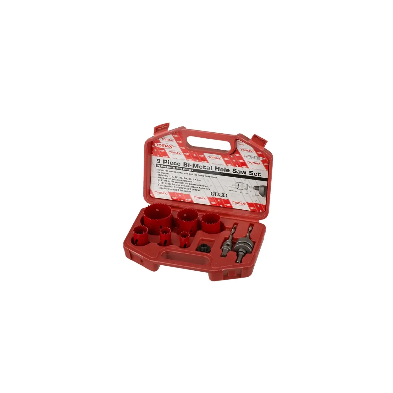 Tomax Bi-metal Panç Takımı - 9`lu Set (19-57 Mm), Ahşap İçin, Çantalı