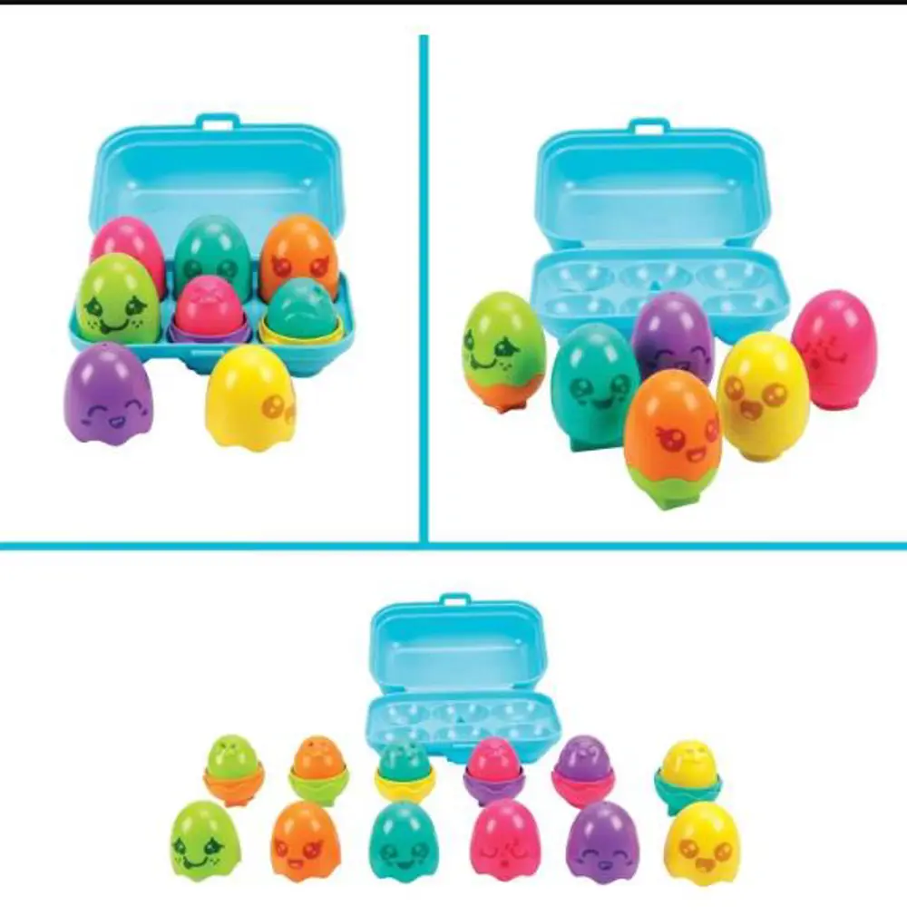 TOMY 73563 YENİ PARLAK RENKLİ İÇ İÇE YUMURTALAR-6