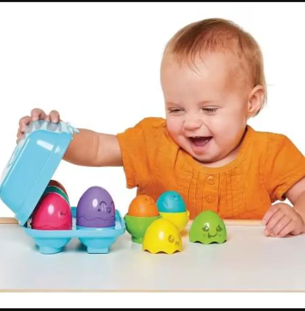 TOMY 73563 YENİ PARLAK RENKLİ İÇ İÇE YUMURTALAR-6